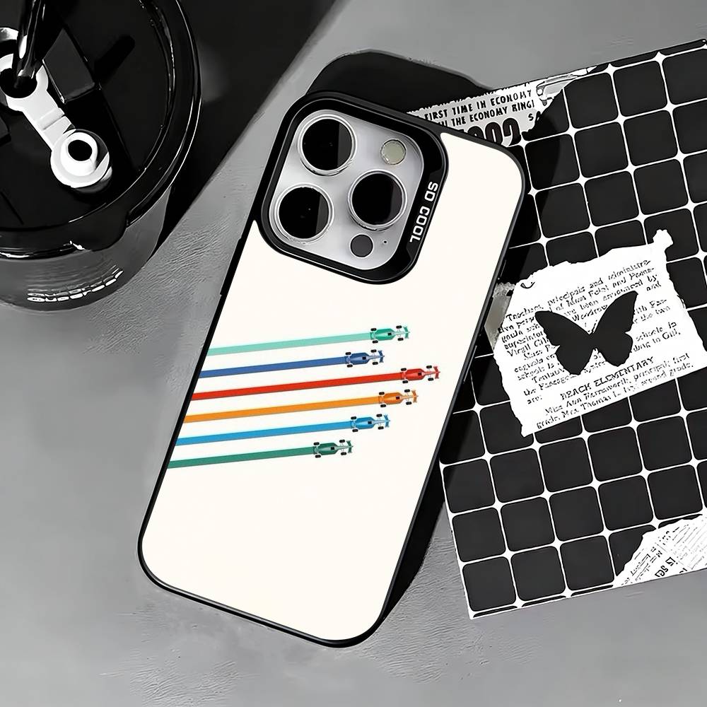 M-Minimalist Circuit Phone Case For iPhone 17,16,15,14,13,12,11 Plus,Pro Max,XS,Colored silver phone case iPhone16plus