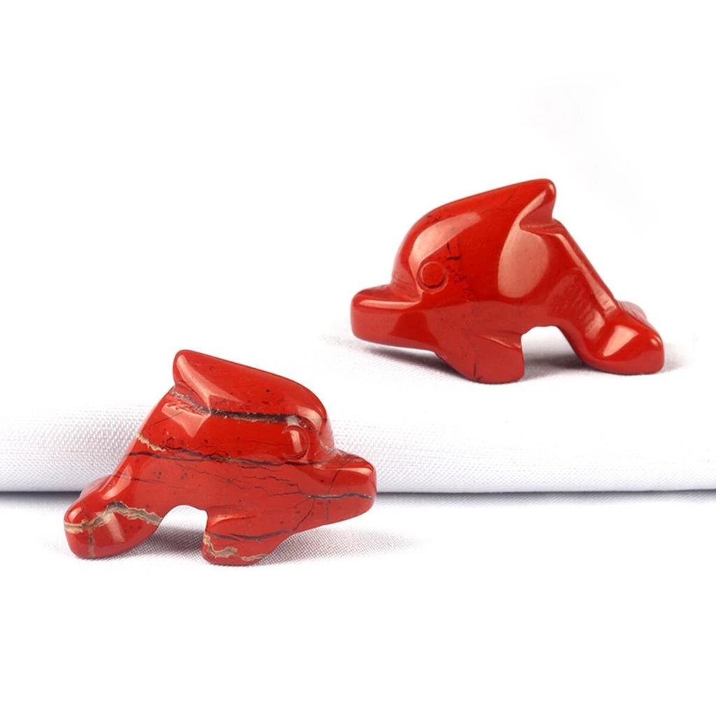 1 Stück kleine Möbel aus Naturstein, quadratisch, Delphin, geschnitzt, Dekoration für Schlafzimmer, Schreibtisch, Dekoration, Größe 18 x 27 mm