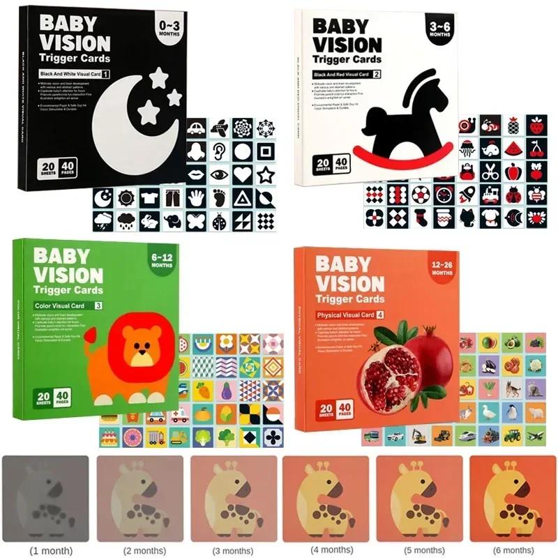 Baby Buch Vision Auslöser Kognition Karten Säugling Kinder Eltern-Kind Frühes Lernen Bücher 0-36 Monate Montessori Lernspielzeug