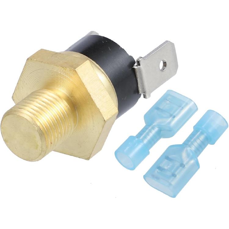 Universal Automotive Radiator Engine Cooling Fan Temperature Thermo Sensor Switch 1/8'' NPT 125-140 Degrees on 104 Degrees Off Auto Replacement Parts