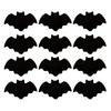 12Pcs Halloween Bat Spoon Fork Holder Spooky Pumpkin Skeleton Ghost Spider Black Cat Cutlery Felt Cover Holiday Party Dining Table Decoration