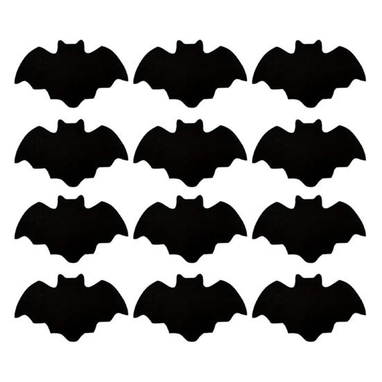 12Pcs Halloween Bat Spoon Fork Holder Spooky Pumpkin Skeleton Ghost Spider Black Cat Cutlery Felt Cover Holiday Party Dining Table Decoration