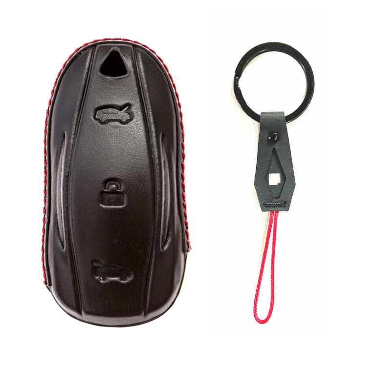 

4D Genuine Top Grain Leather Protective Key Shell for Tesla Model 3 Paper Box