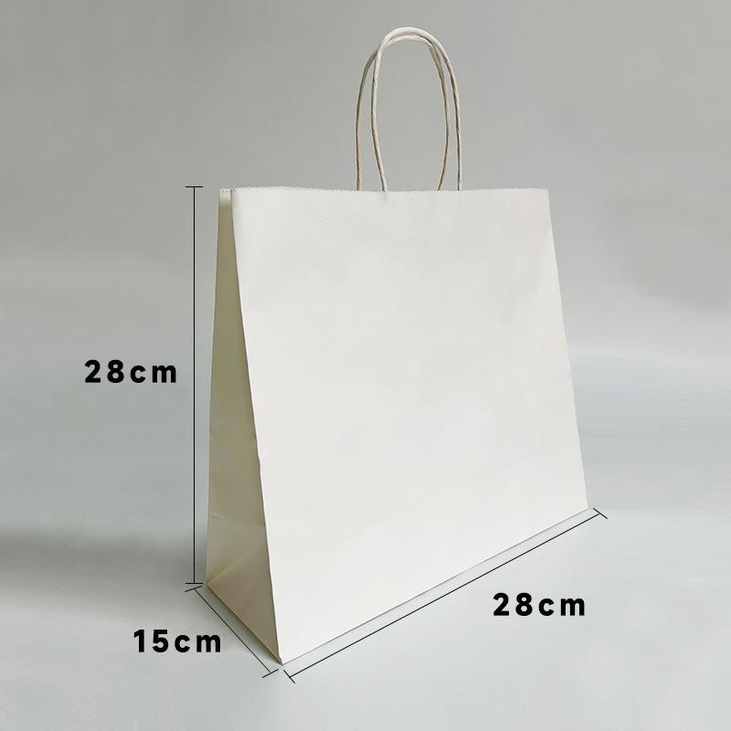 Custom Printed Kraft Paper Bags for Clothing & Milk Tea Takeaway - Multiple Sizes Available