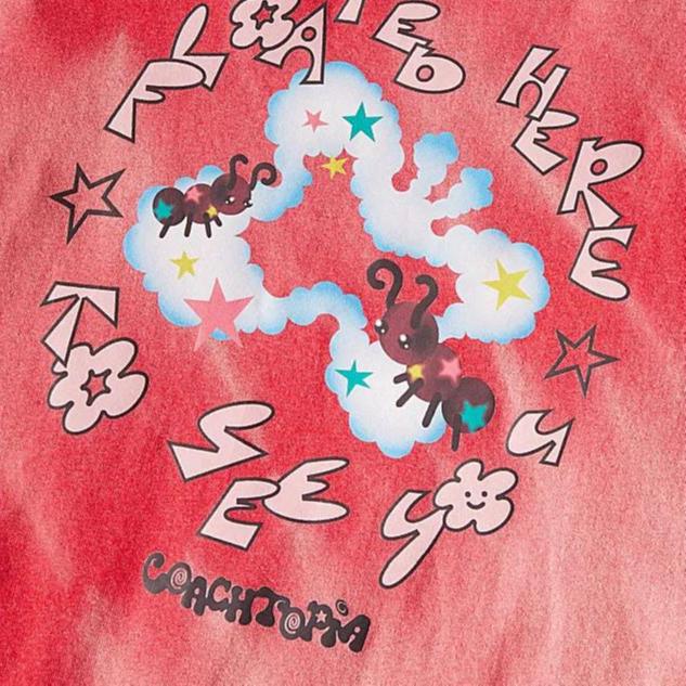 Coach Star Print Round Neck Short Sleeve T-Shirt Unisex T-Shirts Red CN985-REM