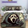 3Pcs Ghostface Cigar Bedding Set Quilt Cover Pillowcase Home Christmas Xmas Halloween Gift 1 Duvet Cover 2 Pillowcase M92924