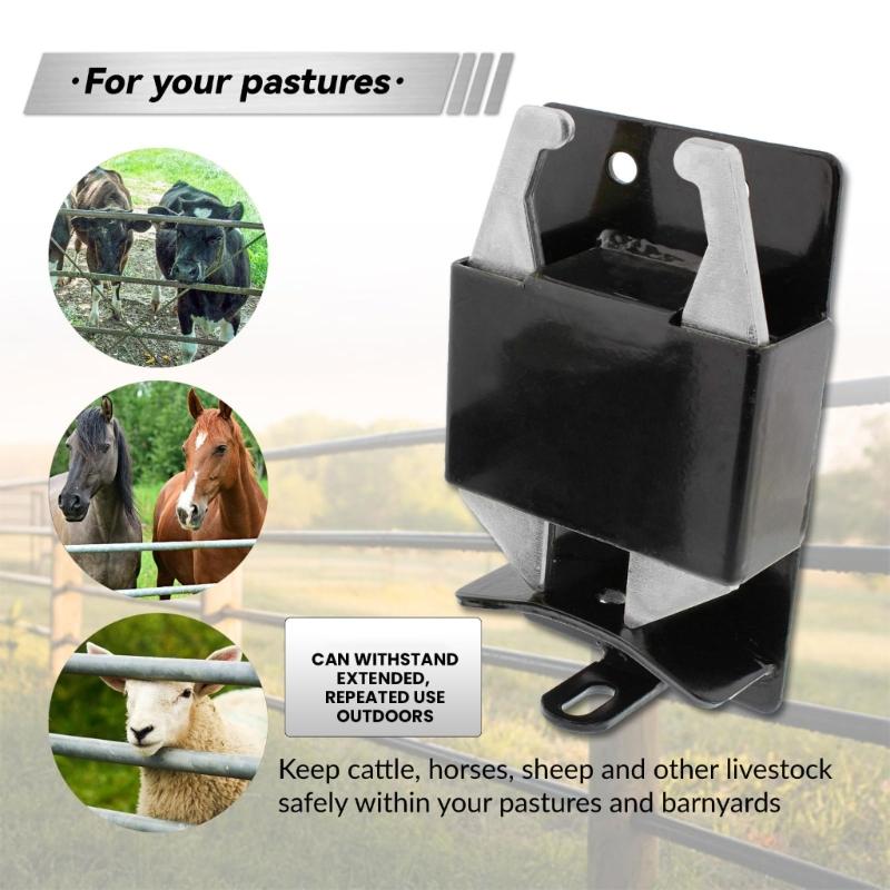 Weatherproofed Double Opening Barn Latches Heavy Type Metal Locking Bolts Secure for Livestock Gate