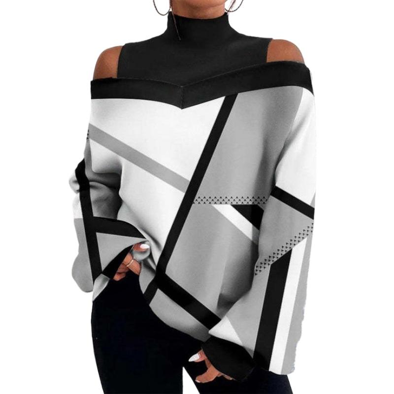 TIFICY Women s Fashion Casual Spring Fall Long Sleeve Half Turtleneck Blouses & Shirts S