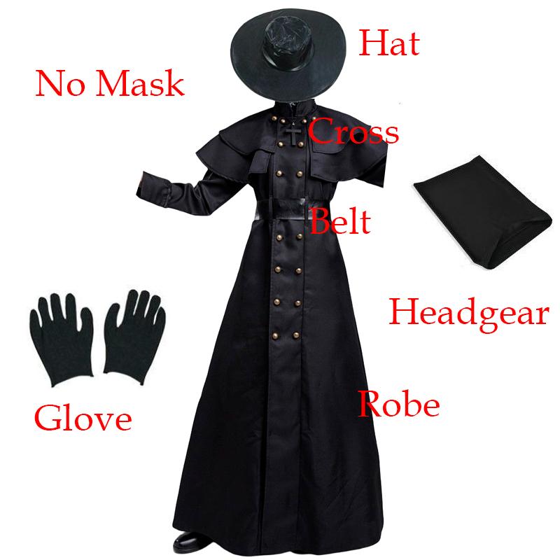 Halloween Plague Doctor Cosplay Hooded Robe