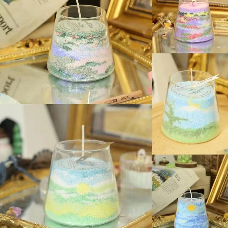 Colored Sand Powder Candle DIY Kit for Aromatherapy and Sand Painting