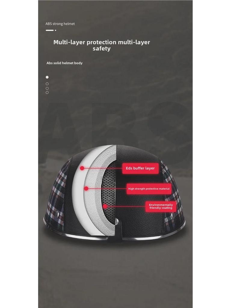 Breathable Retro Electric Car Riding Helmet Baseball Cap