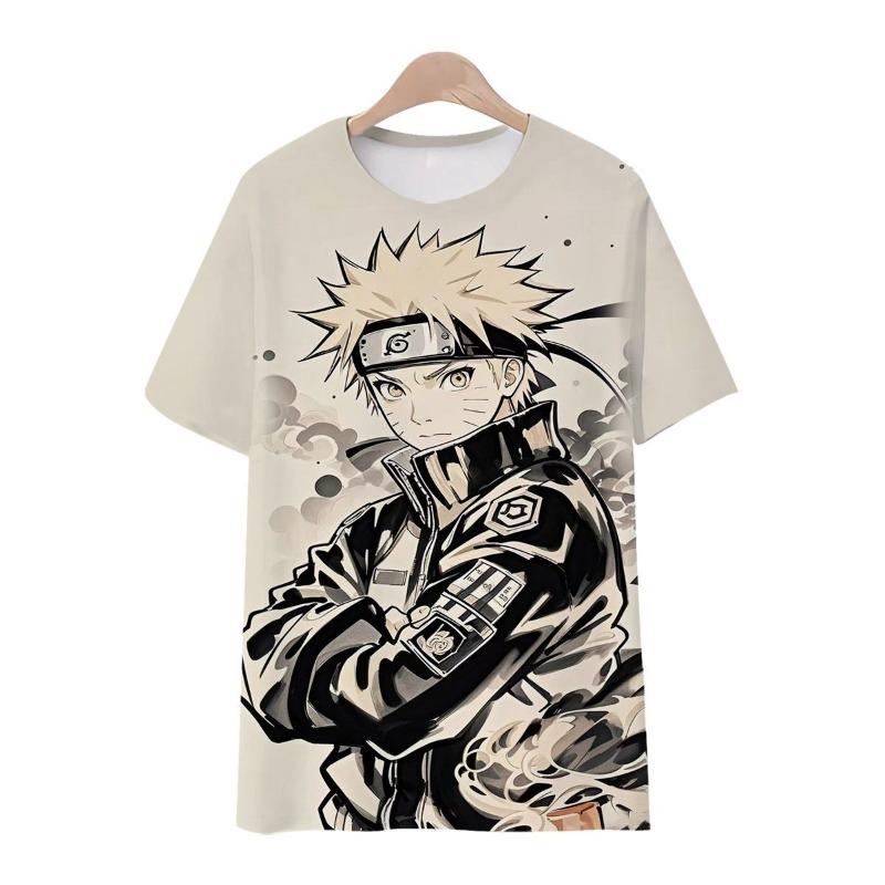 Summer Bestsellers Naruto 3d Printed Short-sleeved Men's Cool Round-neck T-shirts, Summer Children's T-shirts, Abstract Clothes