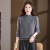 YILITON Women's 100% Pure Wool Half-High Collar Knit Sweater