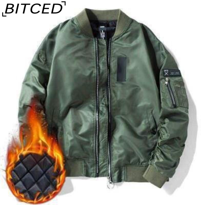 

BITCED Autumn Winter Men s Jacket Pilot Jacket Baseball Jacket XXXXL армия зеленый