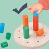 Toddlers Peg Board Count Match Pegboard Activities Montessori Toys Fine Motor Skills Toy for Ages 1+