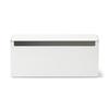 MUJI Stahlhahn Aufbewahrungsbox, Klappdeckel-Typ, Weißgrau, 32cm (W) x 10cm (D) x 14cm (H), 44596654, Kabelbox, Aufbewahrungsbox, Kabelschutz