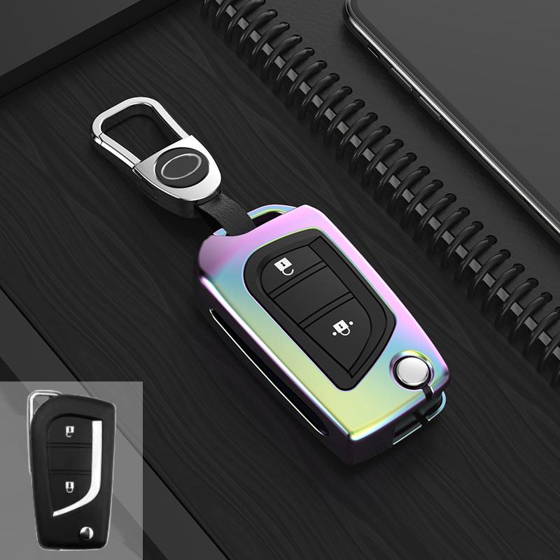 For Toyota Corolla Levin Camry Highlander Rav4 Prado Aluminium Alloy Car Key Case Cover Key Bag Shell Protector Accessories
