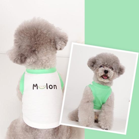 

Майка для домашних животных, дышащая хлопковая рубашка без морщин с фруктовым узором для домашних животных