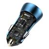 Billaddare Baseus Golden Contactor Pro, Usb + Usb-C, Qc4.0+, Pd, Scp, 40W (Blå) + Kabel USB-C till Lightning 1M (Blå)