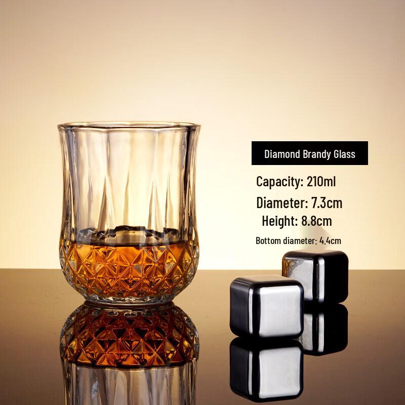 ZISIZ Retro Carved Crystal Glass Set