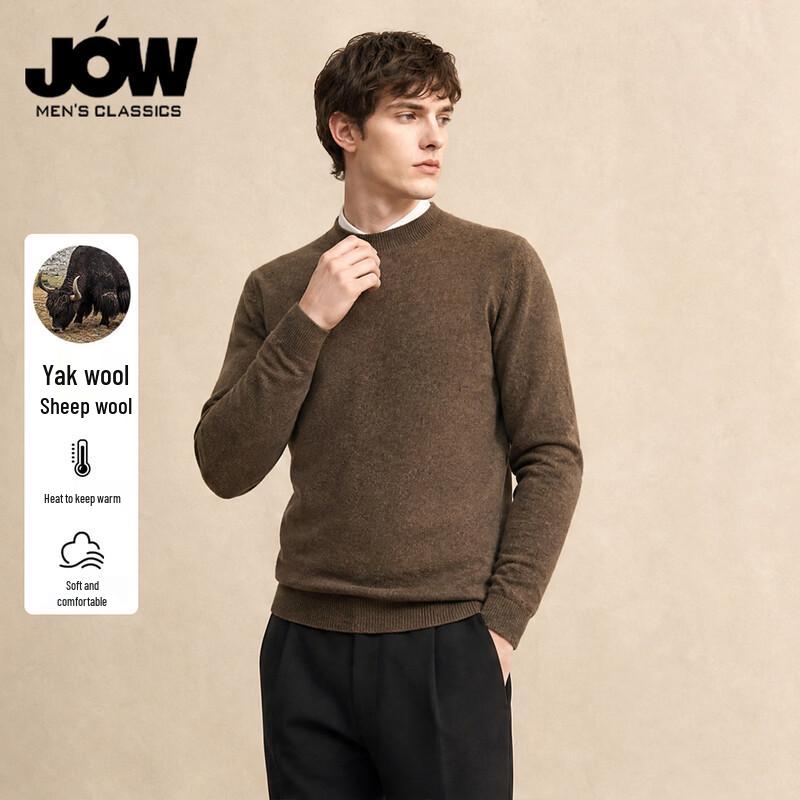 JOW Men's Wool & Yak Blend Crewneck Sweater