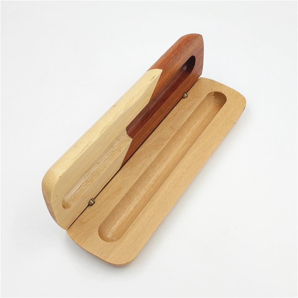 Stationery Storage Organiser Wooden Pen Box Durable Single Pen Presentation Case