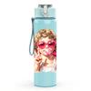 1PC Girl Pink Sunglasses Angel Print 750ml Color Plastic Sports Water Bottle Leakproof Flip Straw Lid Suitable for Sports Office Home Use
