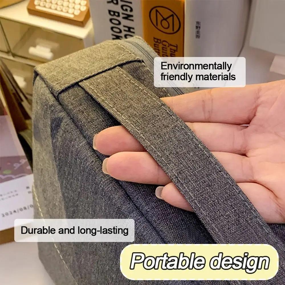 Multi-layer Pen Bag Standable Stationery Bag Multifunctional Stationery Organizer  Student