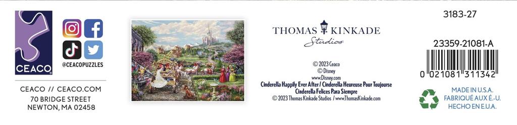 Ceaco - Thomas Kinkade - Disney - Cinderella - Happily Ever After - 1000 Piece Jigsaw Puzzle