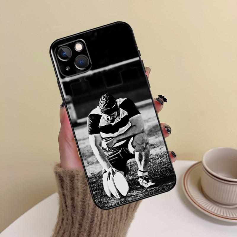 Rugby Ball Phone Case For iPhone 11 15 12 13 14 16 Pro Max 7 8 Plus X XR XS Mas Shell Cover