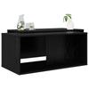 Coffee Table Set 2 Pcs Black Oak Effect Particleboard