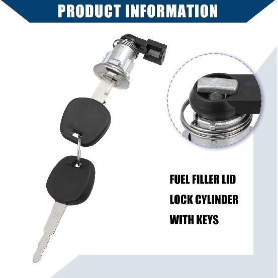 NO. 69058-35140 Fuel Door Lock Cylinder W/Keys for Toyota Tacoma 95-04 for Toyota Tundra 00-03 Fuel Tank Lock Cylinder Fuel Filler Lid Door Gas Lock