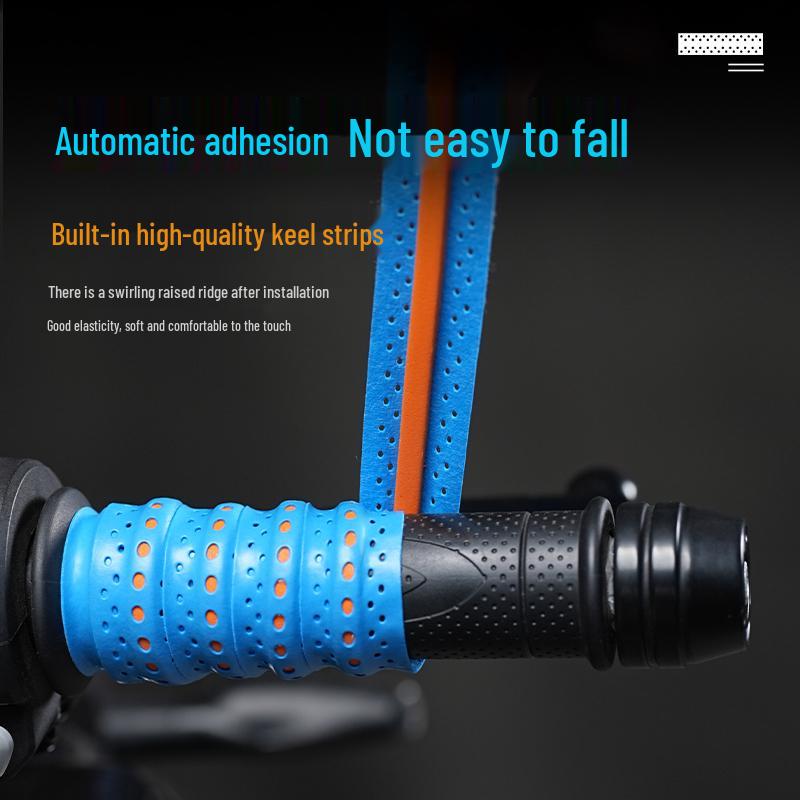 Anti-Slip Leather Motorcycle and Electric Scooter Handlebar Grip & Twist Cover