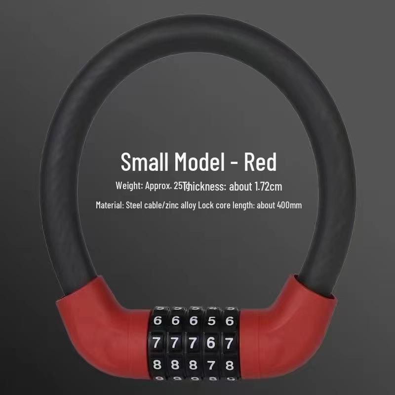 Multifunctional Anti-theft Steel Cable Lock for Bicycles & Motorcycles