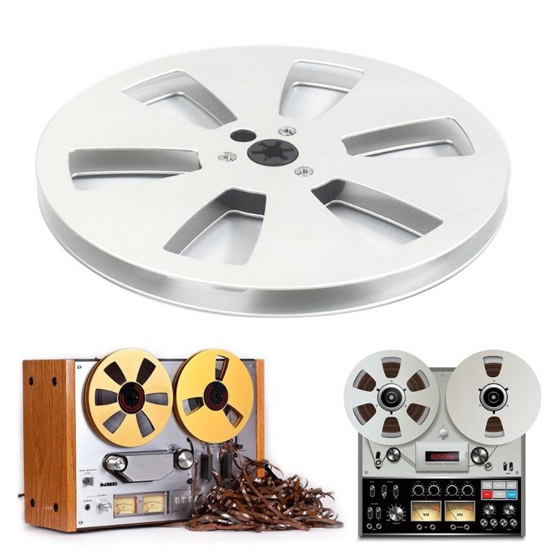 Bobină Golă din Aliaj de Aluminiu 1/4 inch 7 inch pentru Magnetofoane Bobină la Bobină Bobină de Prelevare cu 6 Găuri pentru Deck de Sunet cu Bobină Deschisă