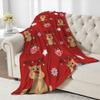 Cartoon Christmas Reindeer Printed Blanket for Sofa Travel Camping Living Room Office Conditioning Blanket for All Seasons Gifts