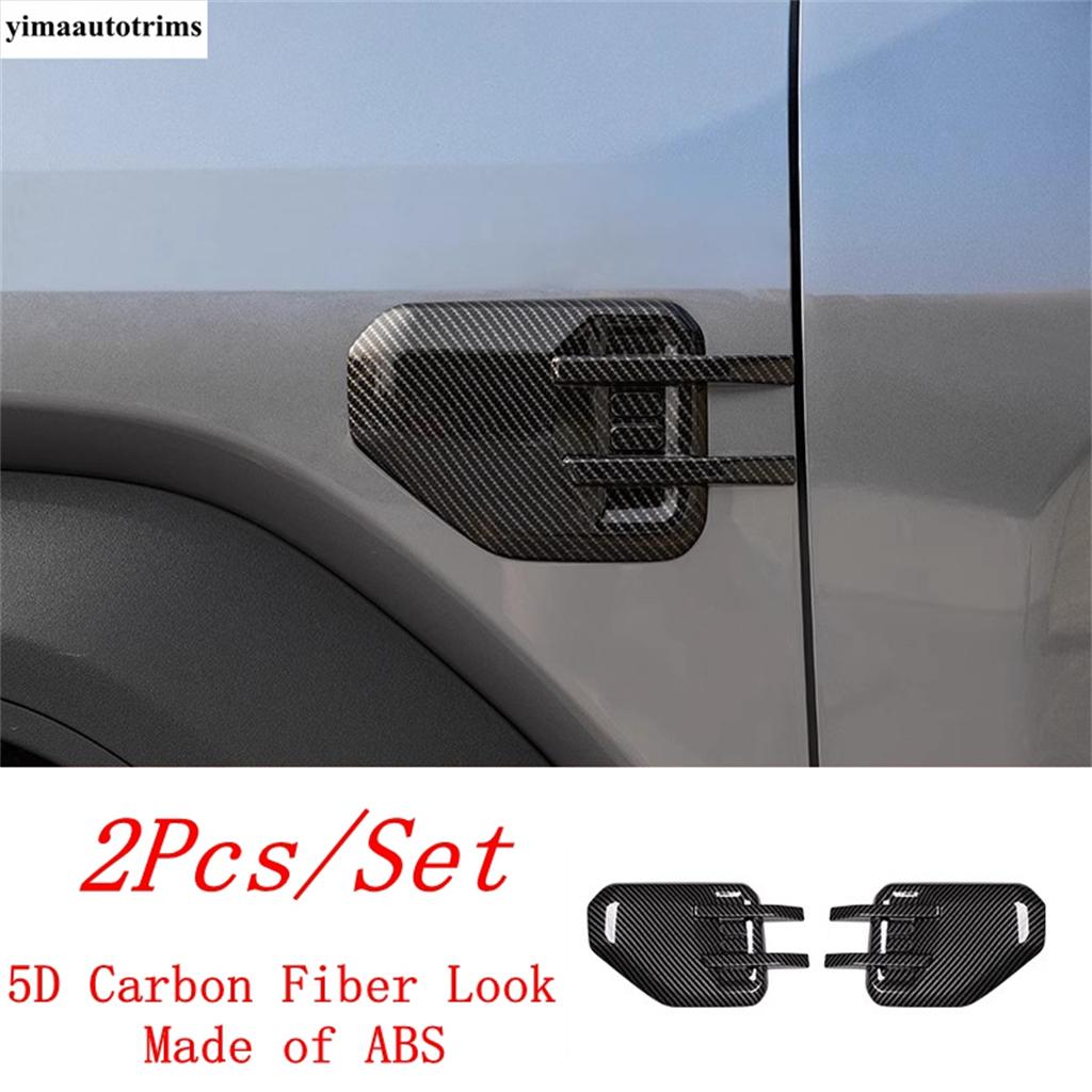 Car Door Handle Bowl / Rearview Mirror / Rear Tail Light Cover Trim For BYD Leopard 5 2024 2025 5D Carbon Fiber Look Accessories
