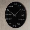 Creative Mathematic Wall Clock 30cm Math Formulas Student Glass Clock Black