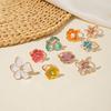 Baroque oil drop flower ring, metal lava light luxury pearl ring female