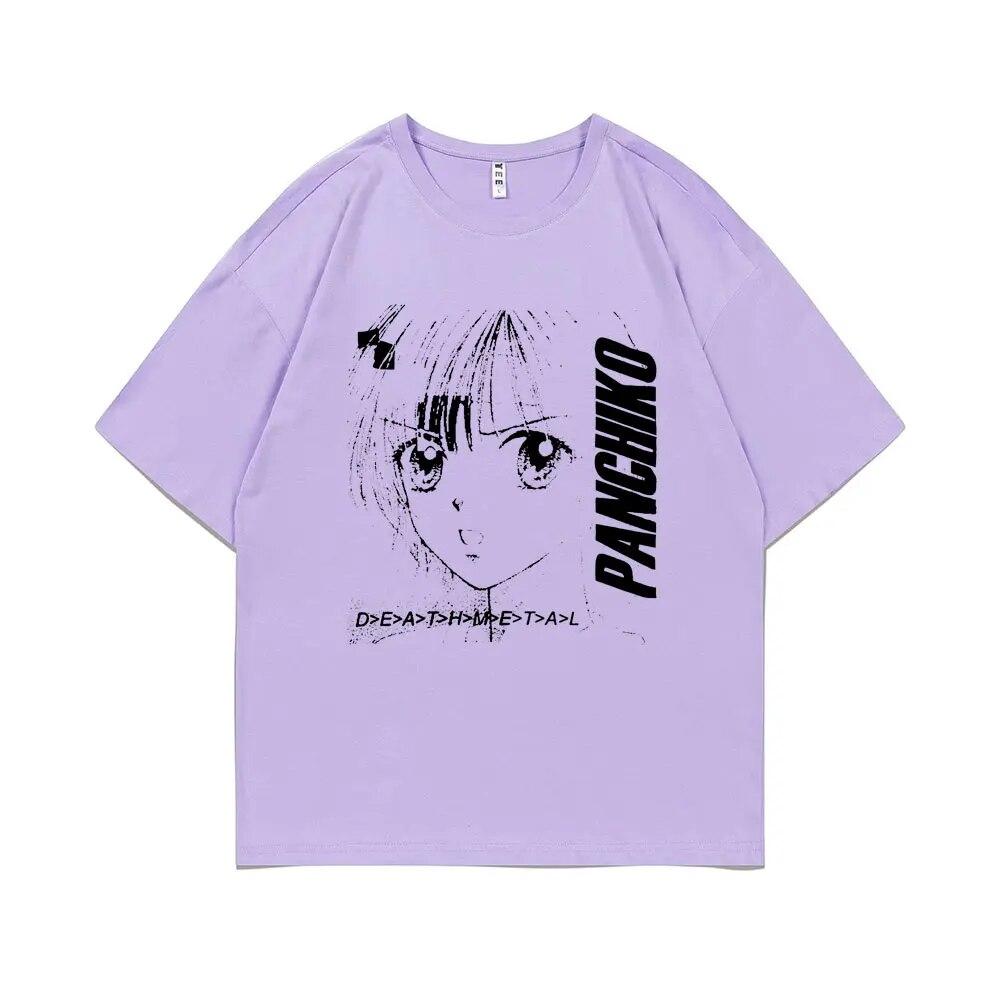 Tricou cu imprimeu cu album Panchiko DEATHMETAL, unisex, pentru femei, hip hop, supradimensionat, pentru bărbați, unisexga, tricou lejer, unisex, casual, din bumbac