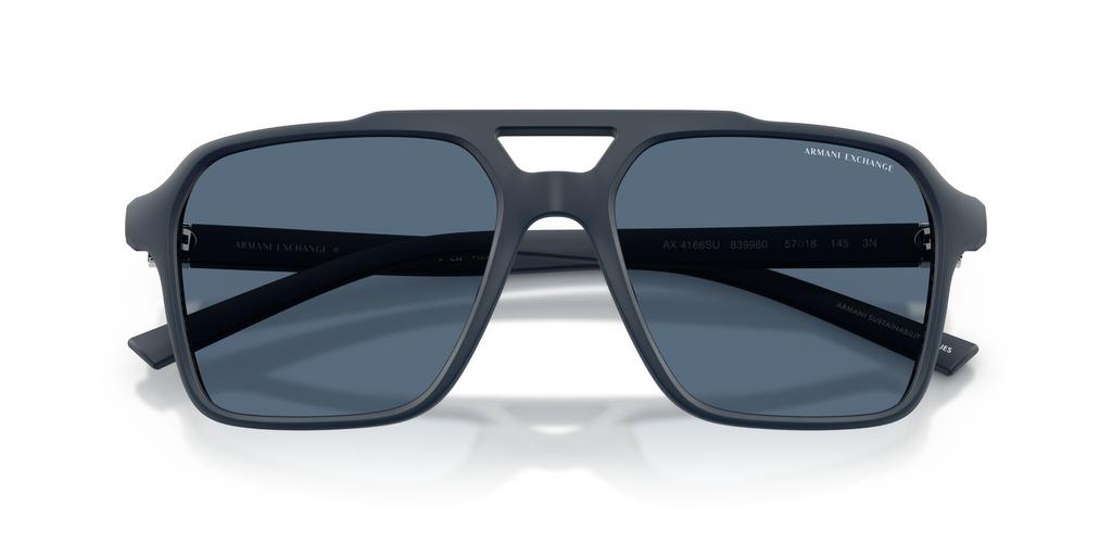 Okulary przeciwsłoneczne Armani Exchange z matowym ciemnym szkłem 0AX4166SU [ARMANI EXCHANGE] Męskie. Niebieska rama. Obiektyw Niebieski. szerokość 57mm.