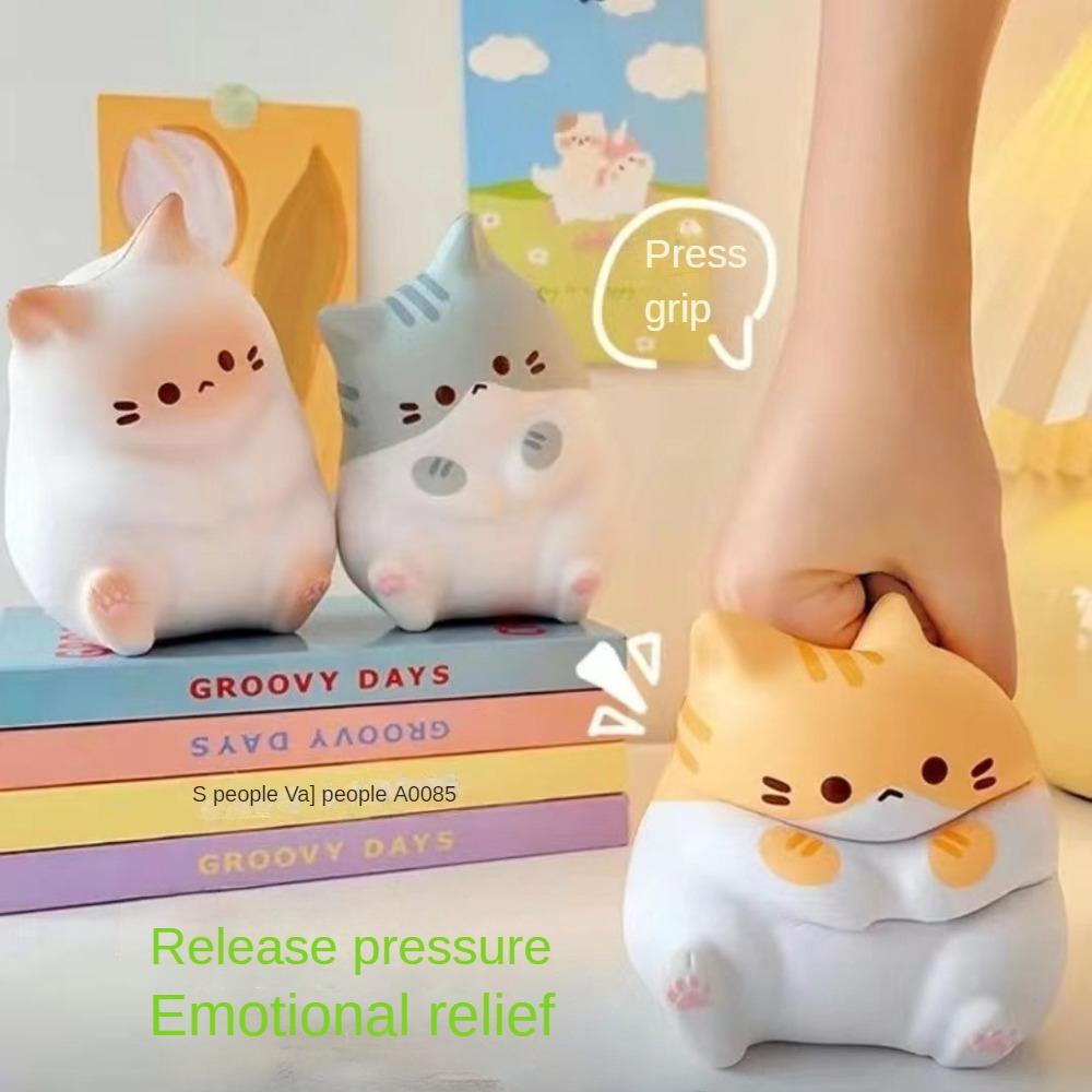 Quetschbarer niedlicher Katze Tier Stressabbau Spielzeug Heilung Büro Stressabbau Entlüftung Fidget Spielzeug für Kinder Mädchen Heilende Geschenke