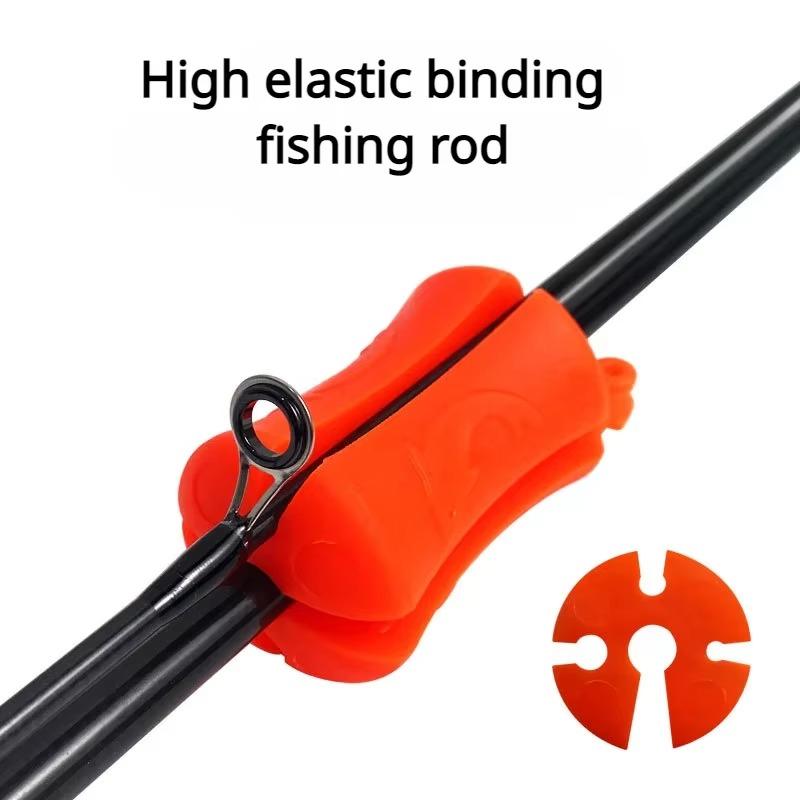 2pcs Fishing Rod Stopper Silicone Tackle Fishing Rod Fixed Ball Pods Protection Anti-Collision Rod Retractor Holder Accessories