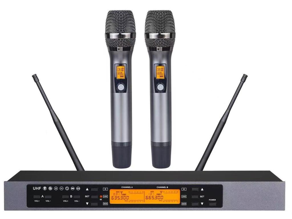 Wireless Dual Lapel Microphone for Home, Meetings, Rooms, and KTV Audio