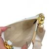 Stylish PU Leather Crossbody Bag With Chain Strap Embossed Print Small Square Shoulder Daily Wear