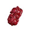 Natural Cinnabar Pixiu Pendant Necklace with Purple and Emperor Red Sand