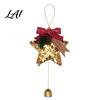 Star Decor with Bows Glitter Bell Ornaments Sequin Hanging Decoration Bow Pine Christmas Atmosphere Cone Sparkly Tree Pendant for Holiday Party Home