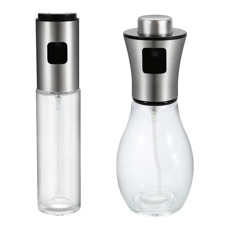 Stainless Steel BBQ Baking Olive Oil Spray Bottle Oil Vinegar Spray Bottle Water Pump Gravy Boats Grill BBQ Sprayer Kitchen Tool