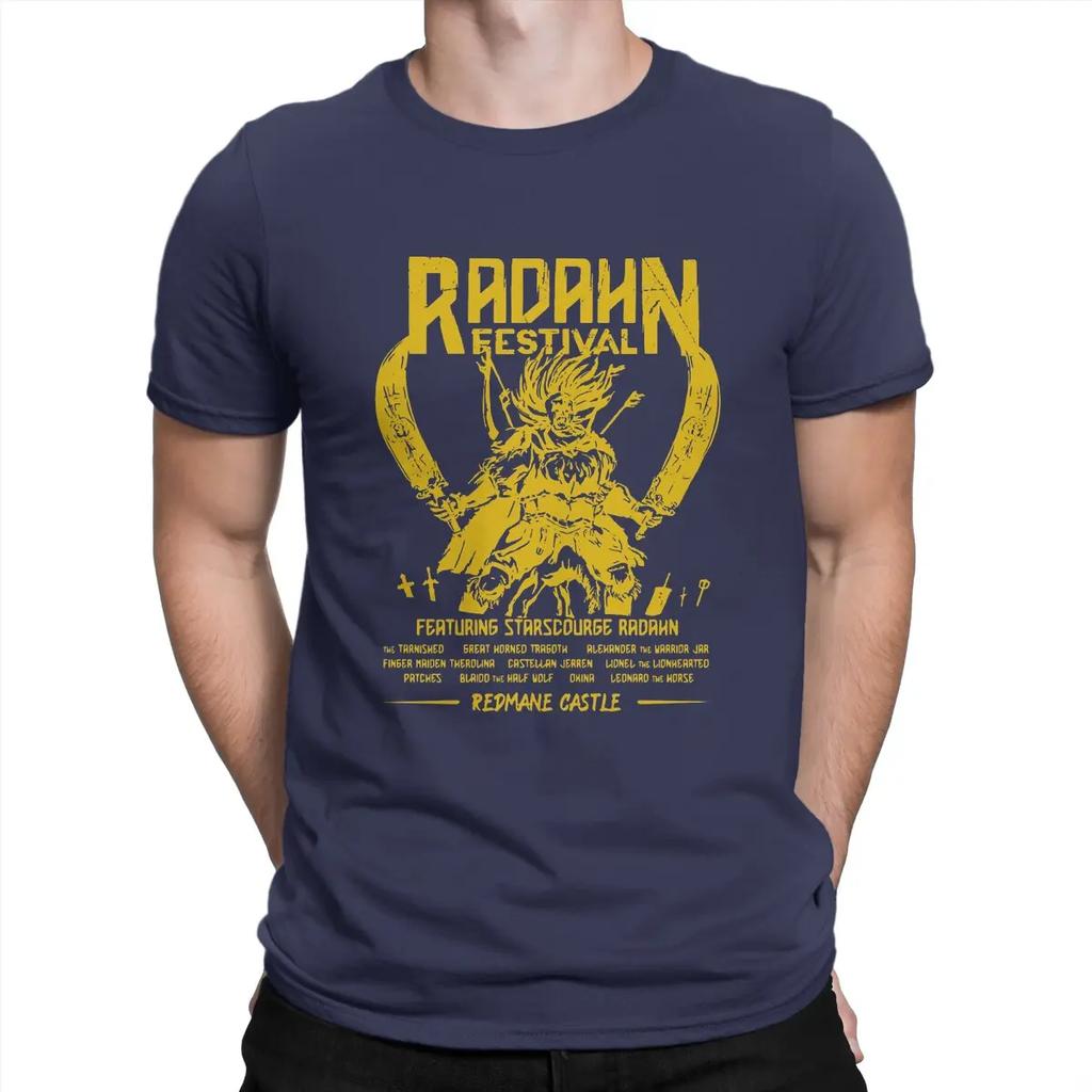 Men's T-Shirt Festival Radahn Awesome Pure Cotton Tees Short Sleeve DARK SOULS T Shirts O Neck Clothes Graphic Printed