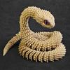 1Pcs 3D Printed Action Figure Snake Articulated Bush Viper Toy-Dragon Snake Integrated Joint Mobility Statue Ornament Home Decor